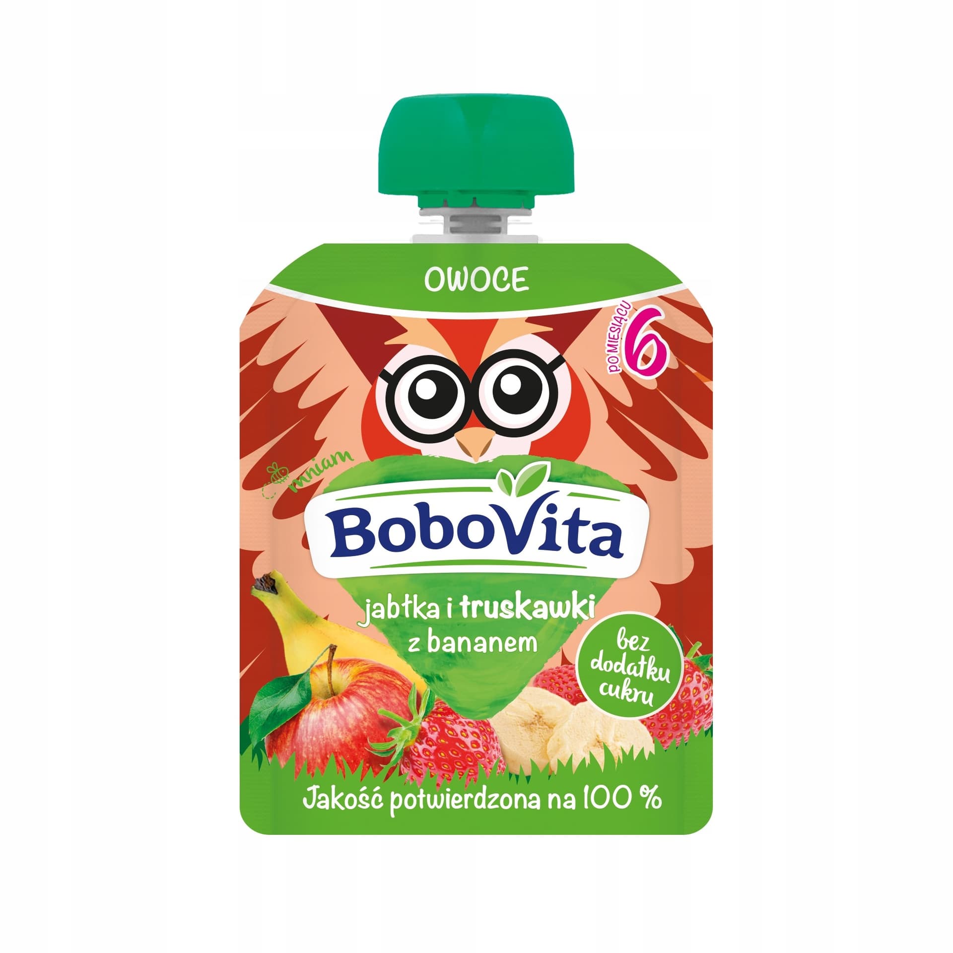 BoboVita Jabłka i truskawki z bananem po 6 miesiącu 80 g