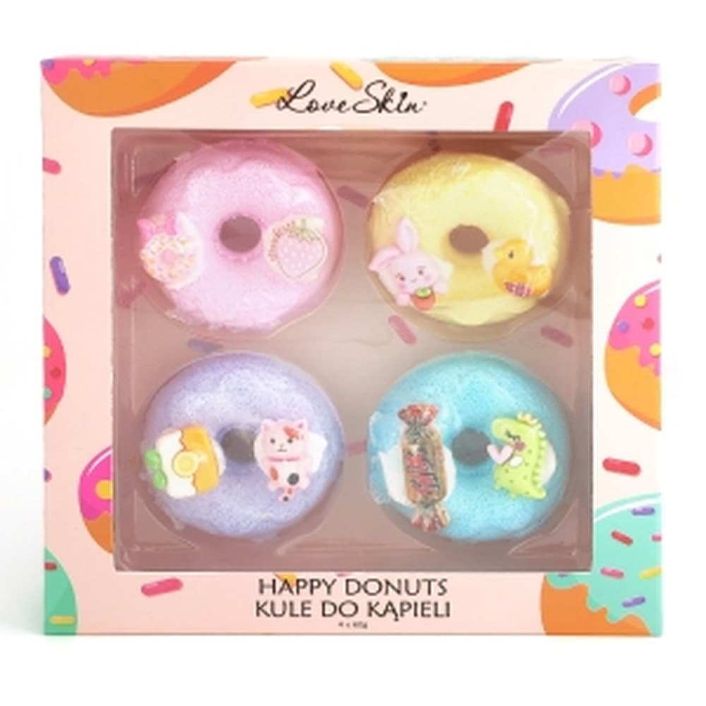 Musujące tabletki do kąpieli Love Skinkula Happy Donut 4 x 60 g