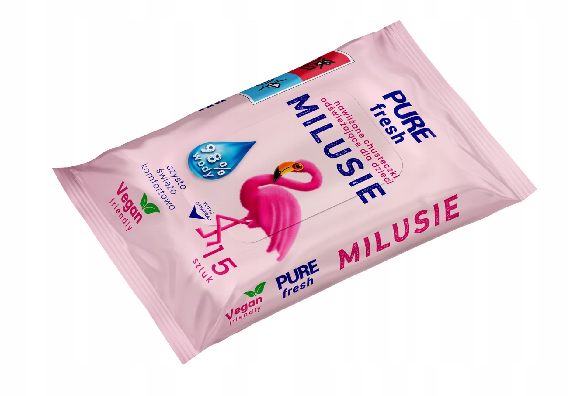 MWD PURE FRESH Chusteczki nawilżane dla dzieci 15 sztuk