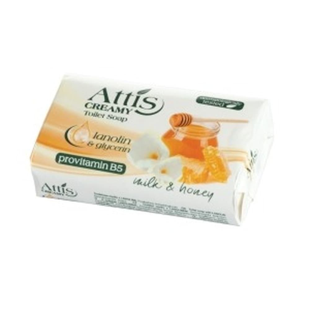Mydło w kostce Attis Creamy z mlekiem i miodem 100 g