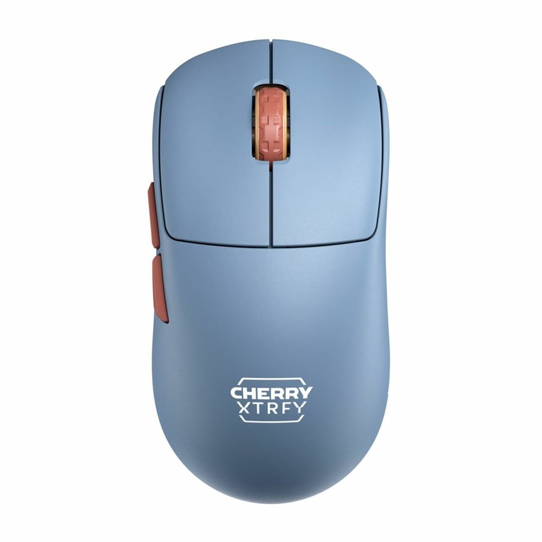 CHERRY XTRFY Mysz M68 bezprzewodowa - niebieska, ergonomiczna