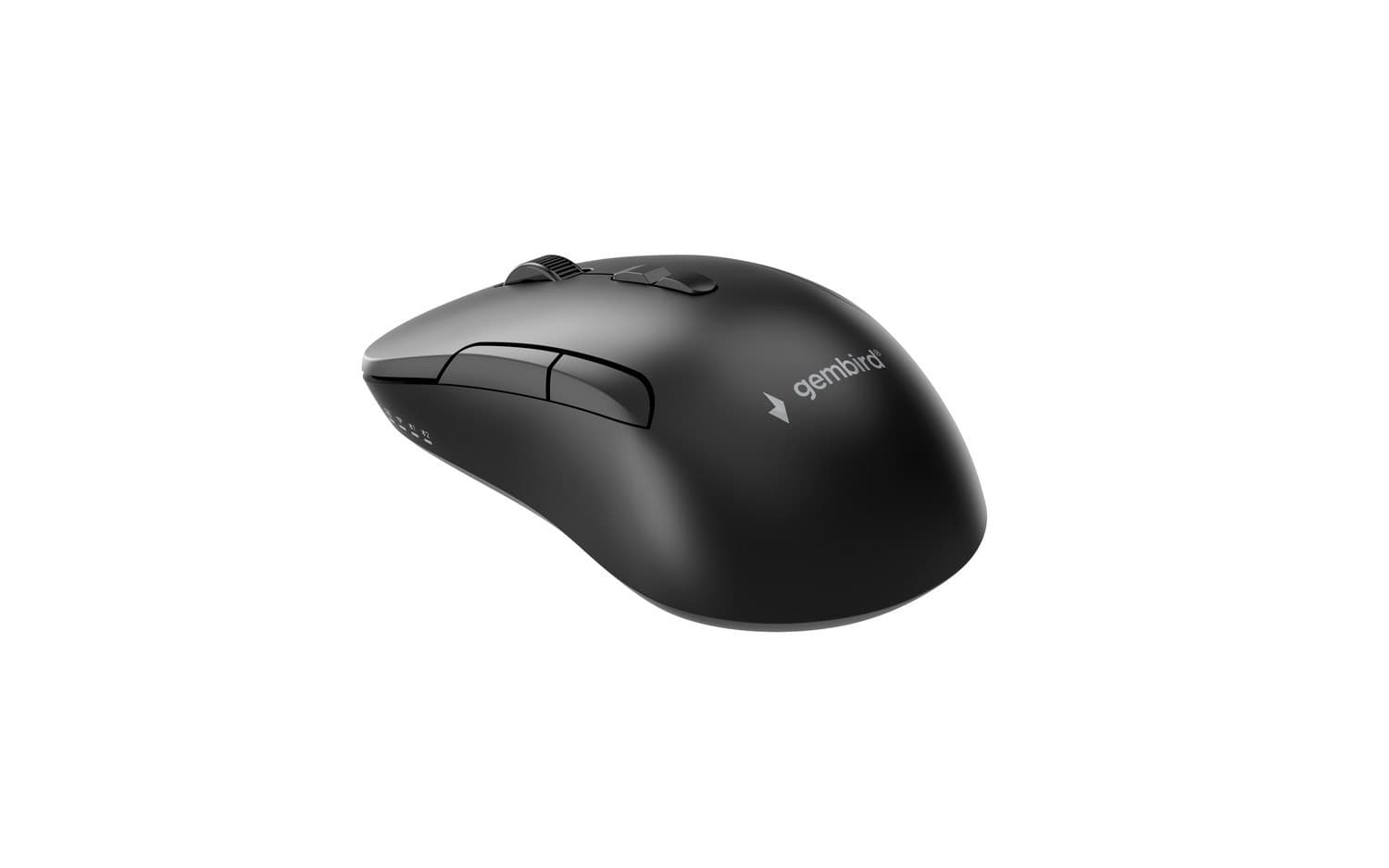 Mysz bezprzewodowa GEMBIRD Dual Mode 2.4G + Bluetooth 1600 DPI 7 przycisków czarna