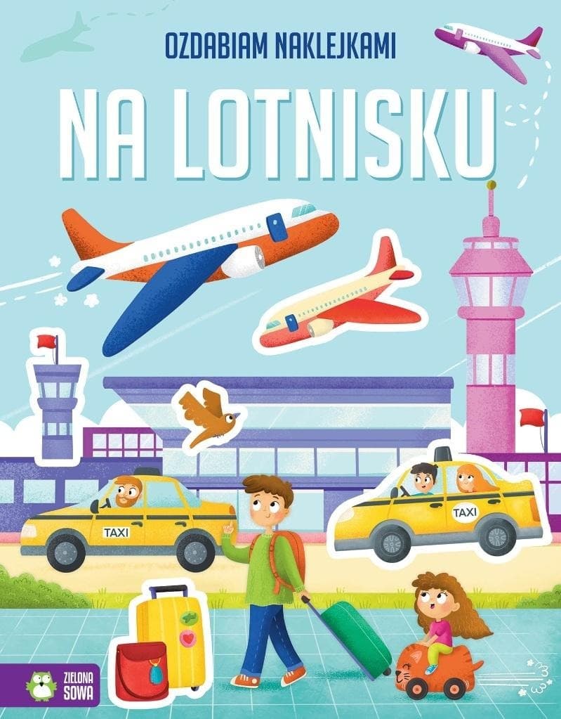Na lotnisku. Ozdabiam naklejkami