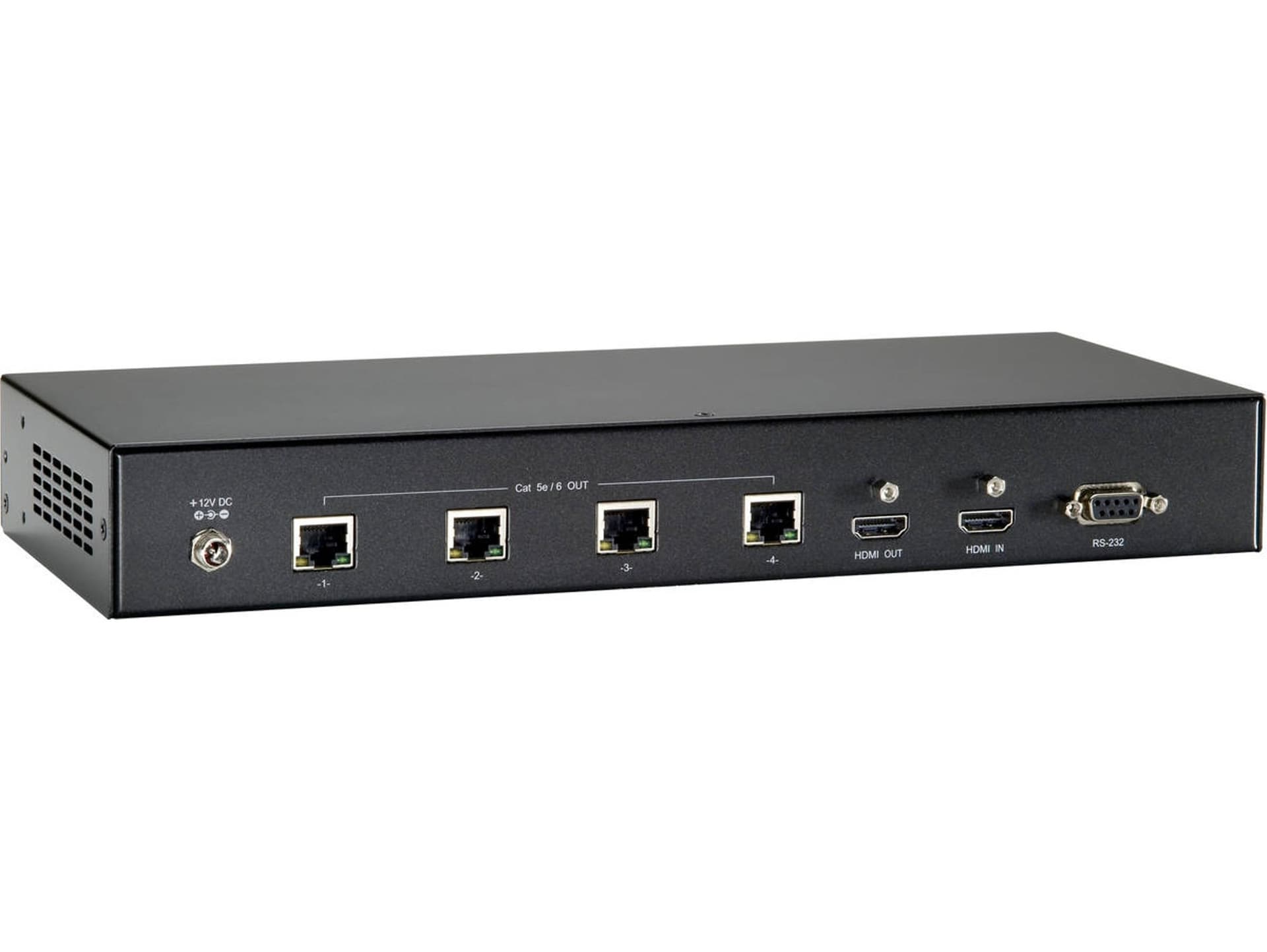 Nadajnik HDMI LevelOne Cat5 z 4xRJ45/2xHDMI, zasięg 100m, czarny