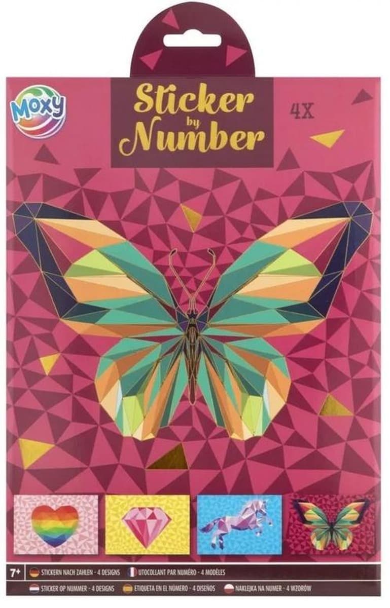 Naklejanie po numerach Motyl A4