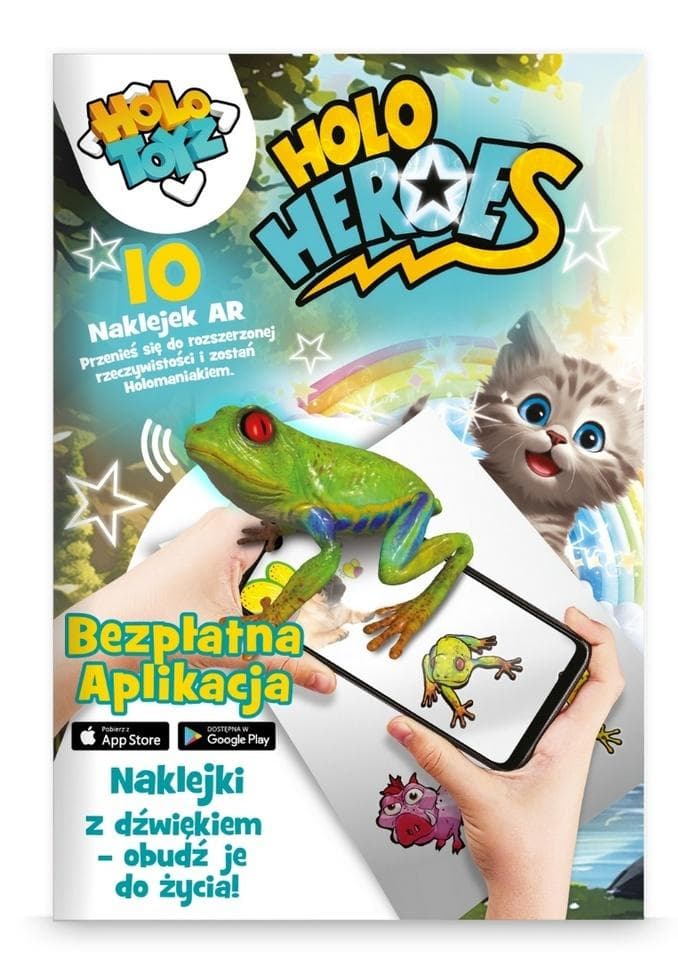 Naklejki AR Holo Heroes - Magiczne Zwierzaki 10 sztuk z aplikacją