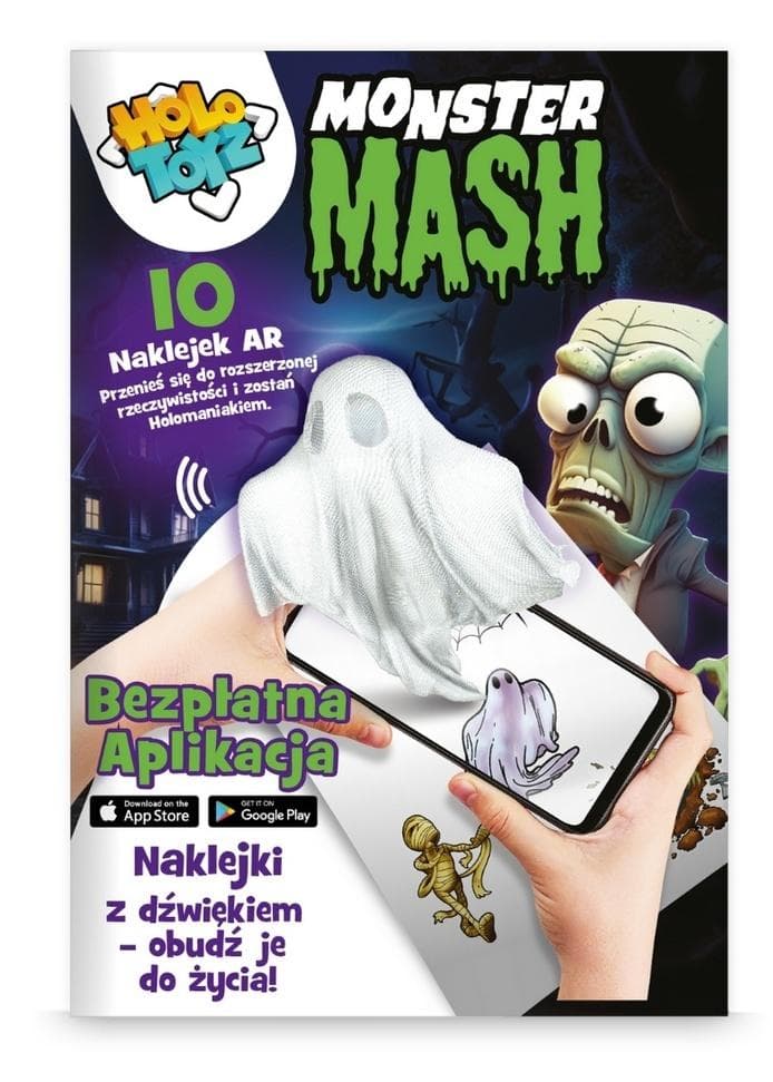 Naklejki AR Monster Mash HoloToyz 10 sztuk interaktywne