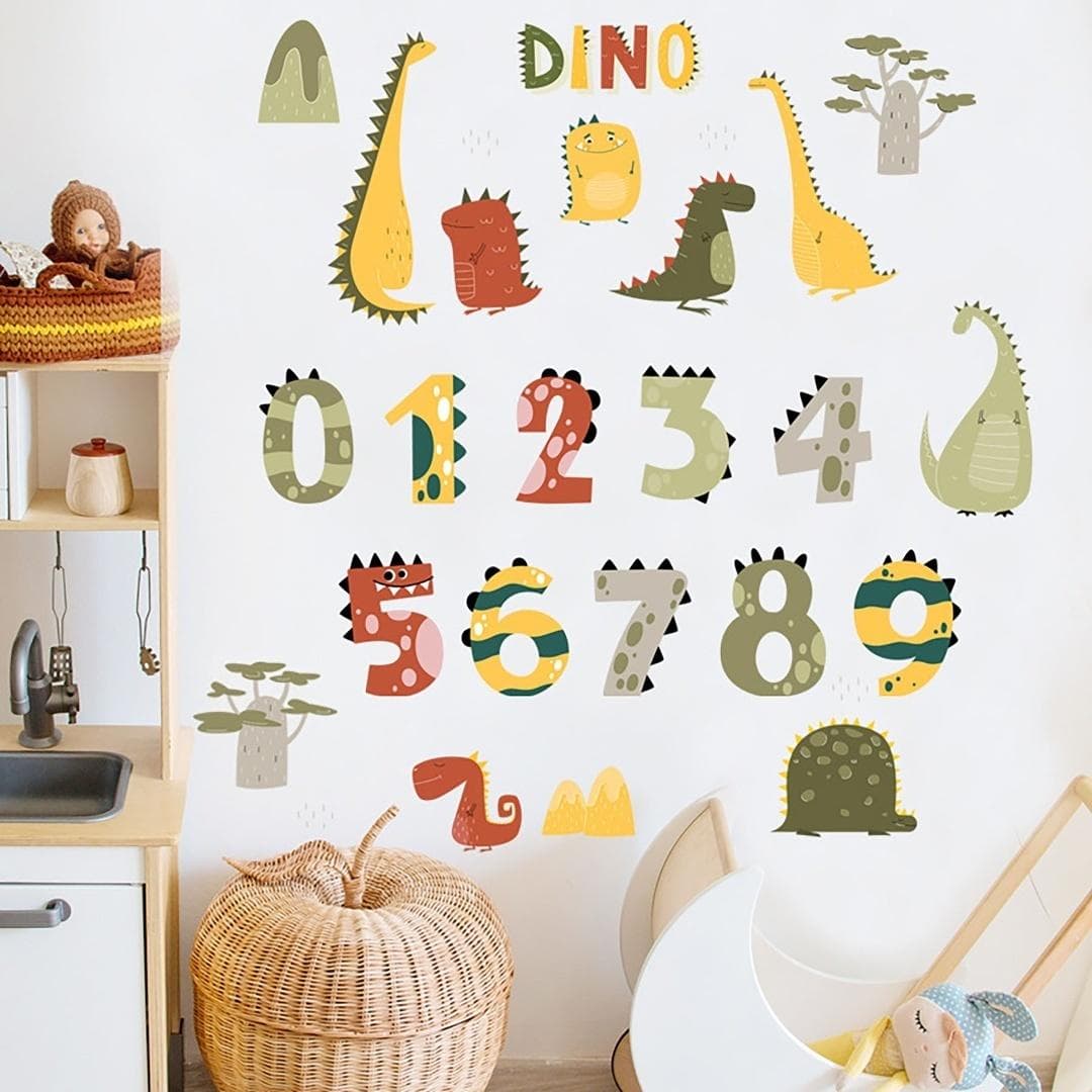 Naklejki ścienne do pokoju dziecięcego z motywem dinozaurów