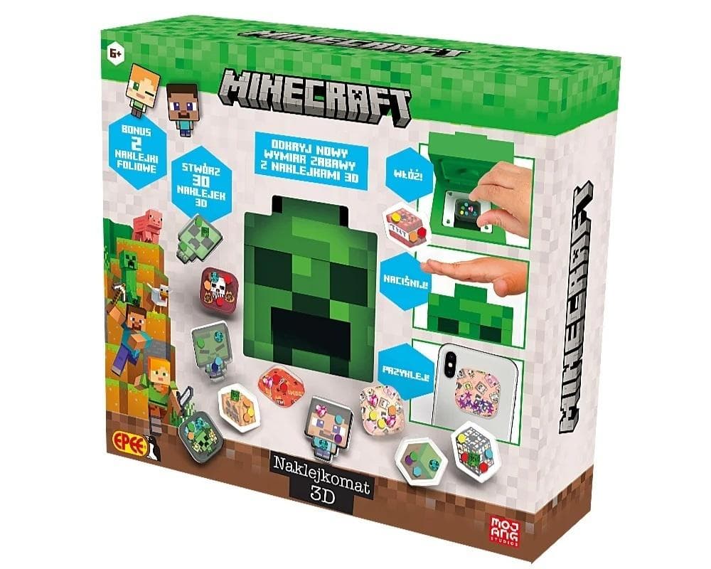Naklejkomat 3D Minecraft do tworzenia trójwymiarowych naklejek