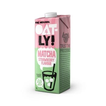 Napój owsiany z matcha truskawkowym 1 litr