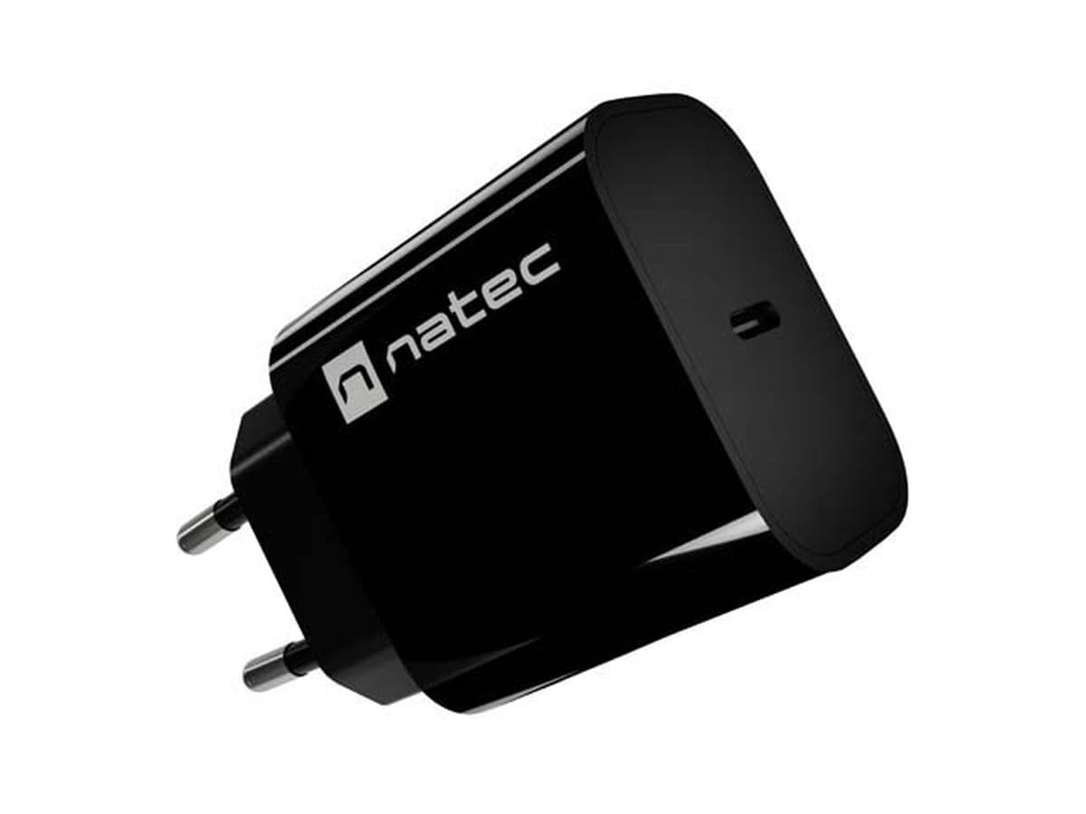 NATEC ŁADOWARKA SIECIOWA RIBERA 1X USB-C 20W CZARNA