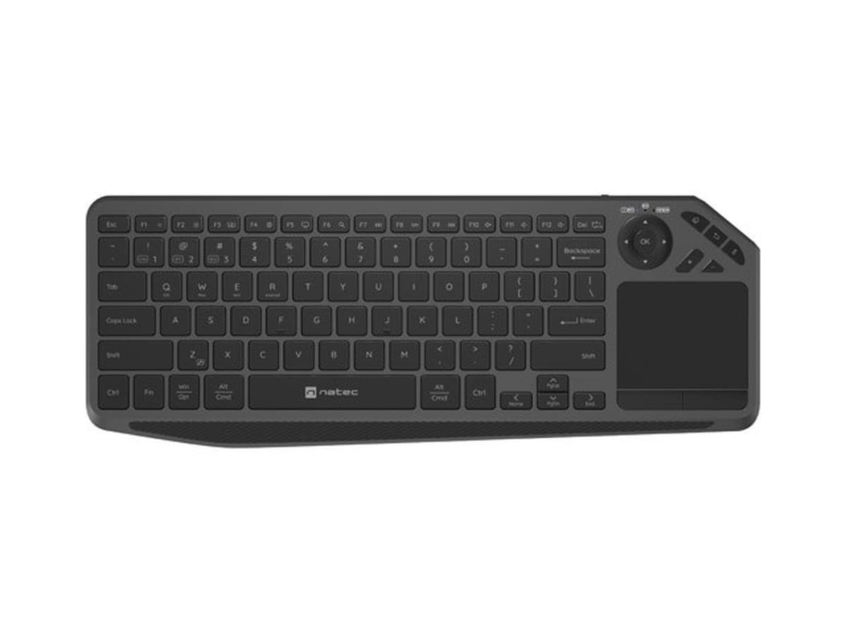 NATEC Klawiatura Bezprzewodowa Smart TV Turbot 2 - Czarna, USB