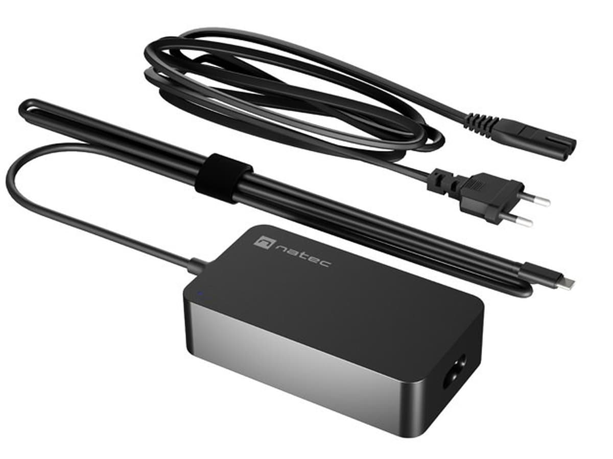 NATEC Zasilacz Ładowarka Grayling GaN USB-C 65W Laptop Tablet Telefon