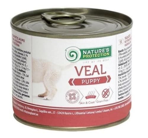 Karma dla szczeniąt Nature's Protection z cielęciną 200 g