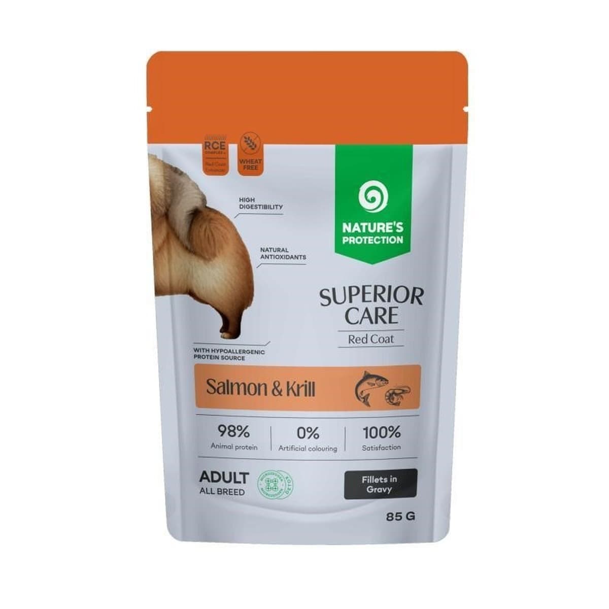 Nature's Protection SUPERIOR CARE Red Coat Adult Salmon&Krill 85g - karma dla psa