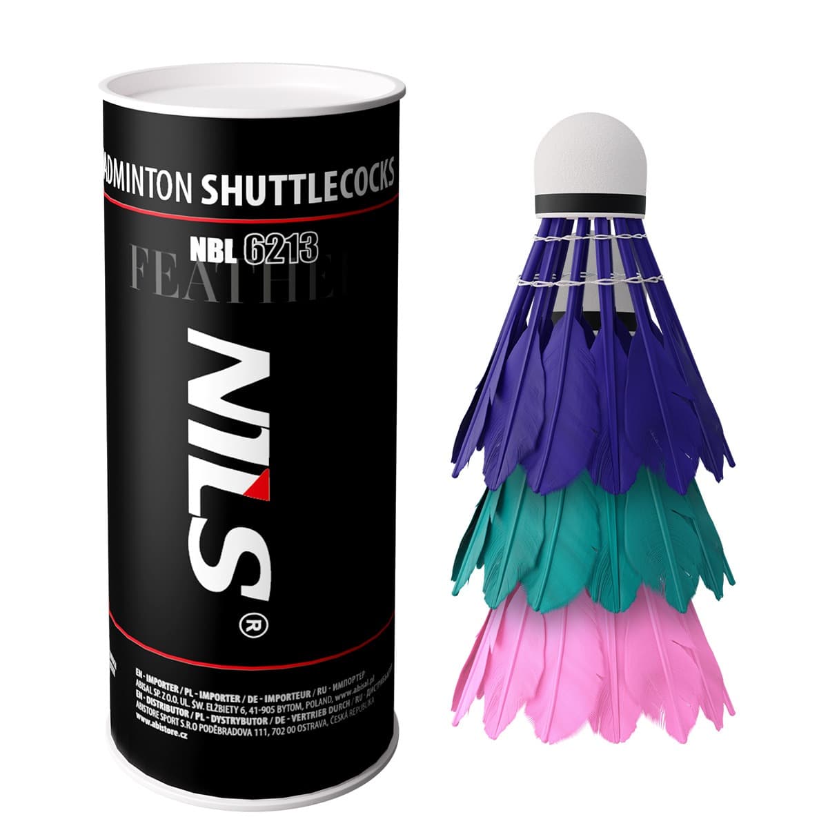 Lotki z piór multicolor Nils 3 sztuki