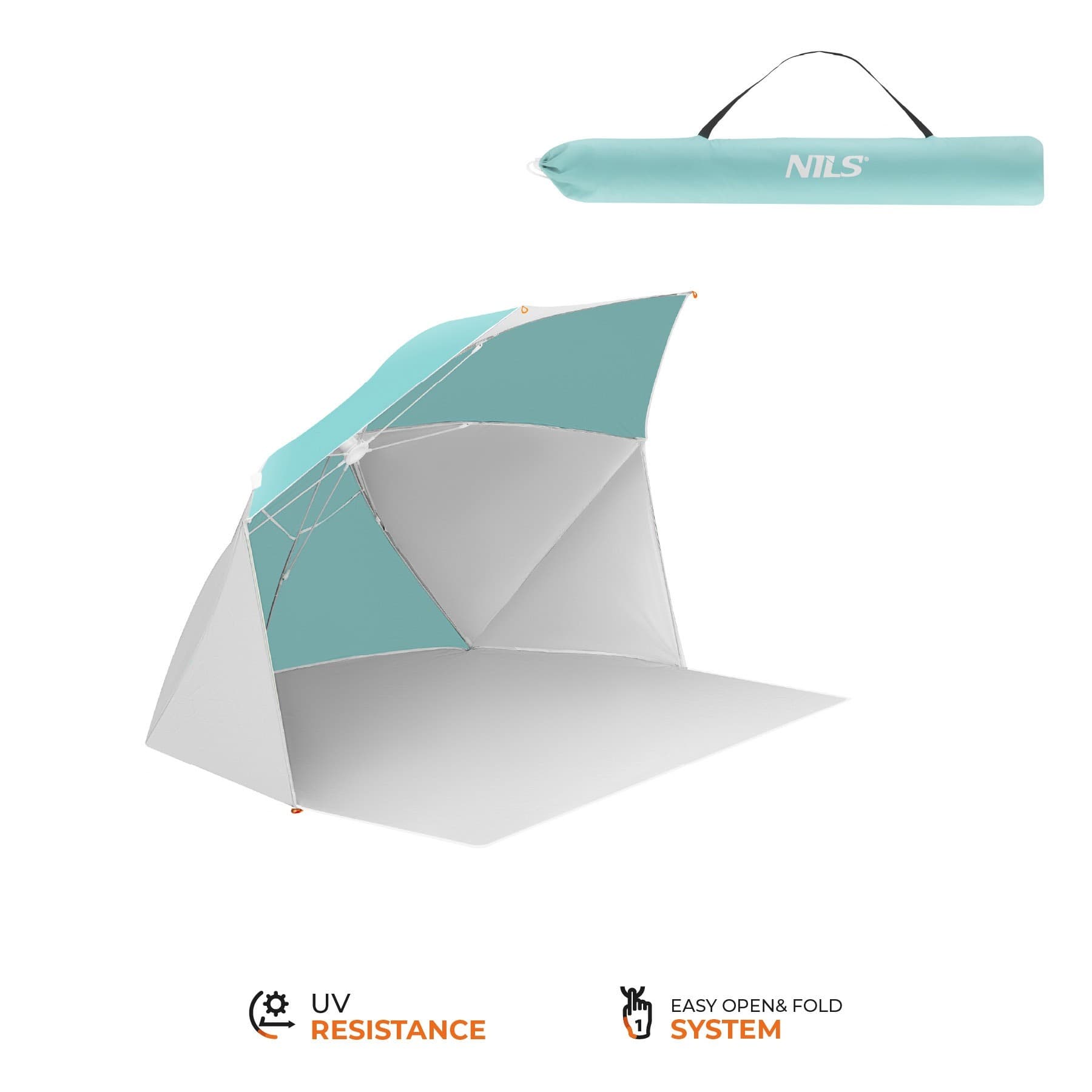 NC4803 PARASOL - PARAWAN PLAŻOWY 2 W 1 NILS