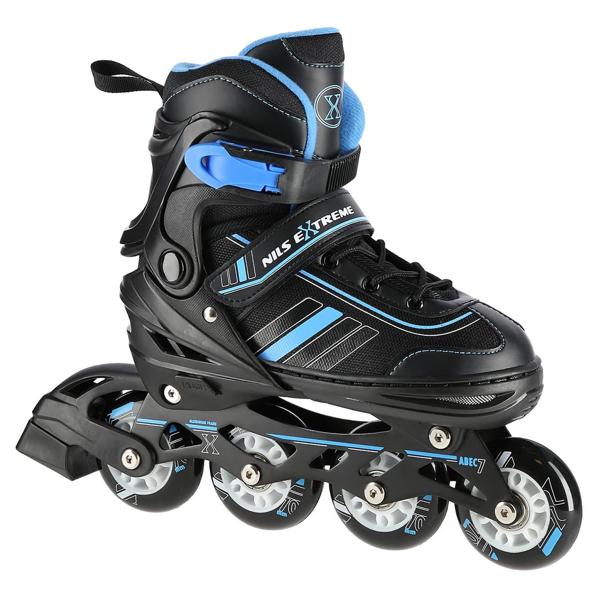 Łyżworolki 2w1 Nils Extreme NH18191 czarno-niebieskie rozmiar L (39-43)