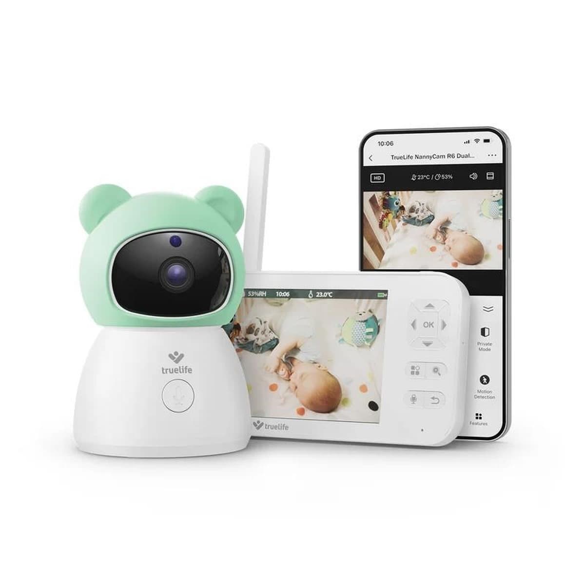 Niania elektroniczna TrueLife NannyCam R6 Dual Smart SmartCare® SmartTrack® LCD 5"