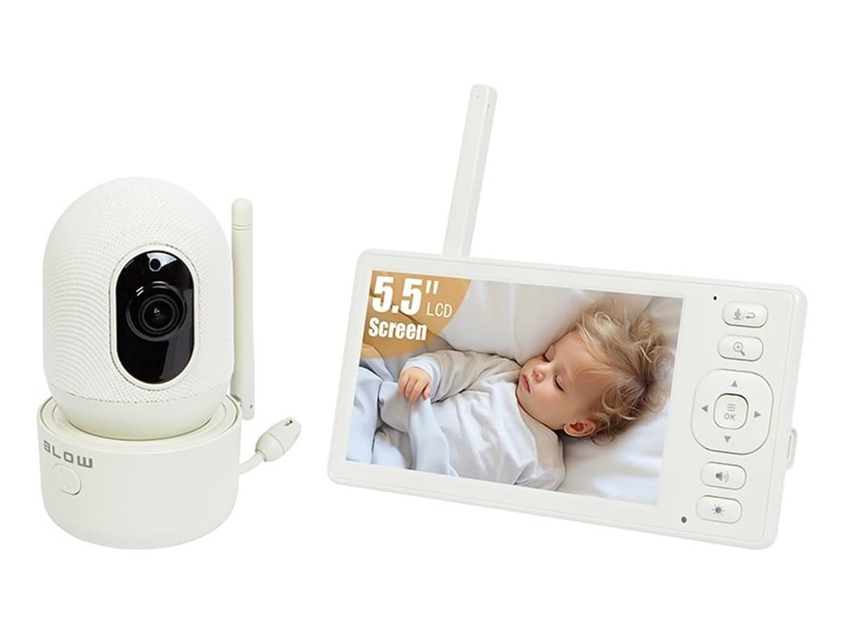 Niania elektroniczna z monitorem LCD 5,5 cala WiFi 2,4 GHz z kołysankami