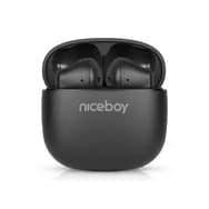 Niceboy Beans 4 POP czarne - Słuchawki bezprzewodowe Bluetooth 5.4, IPX4 z etui ładującym