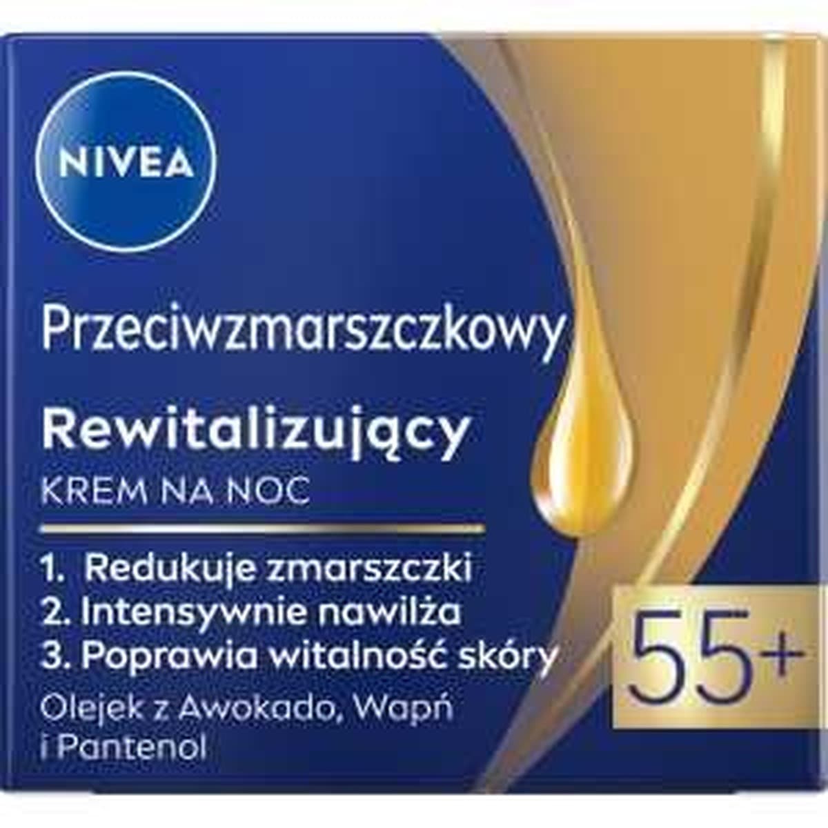 NIVEA Przeciwzmarszczkowy Krem do Twarzy 55+ Noc Rewitalizujący 50ml