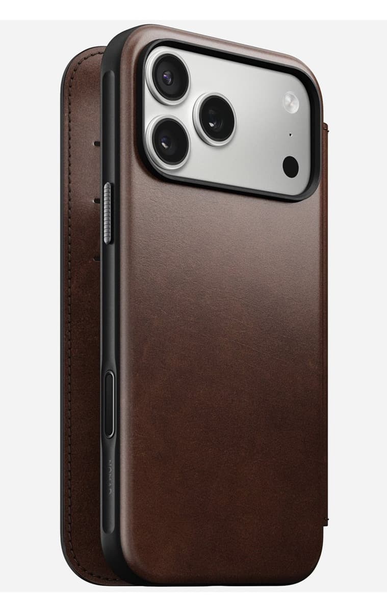 Nomad Modern Leather Folio pokrowiec na telefon 16 cm (6.3") Brązowy