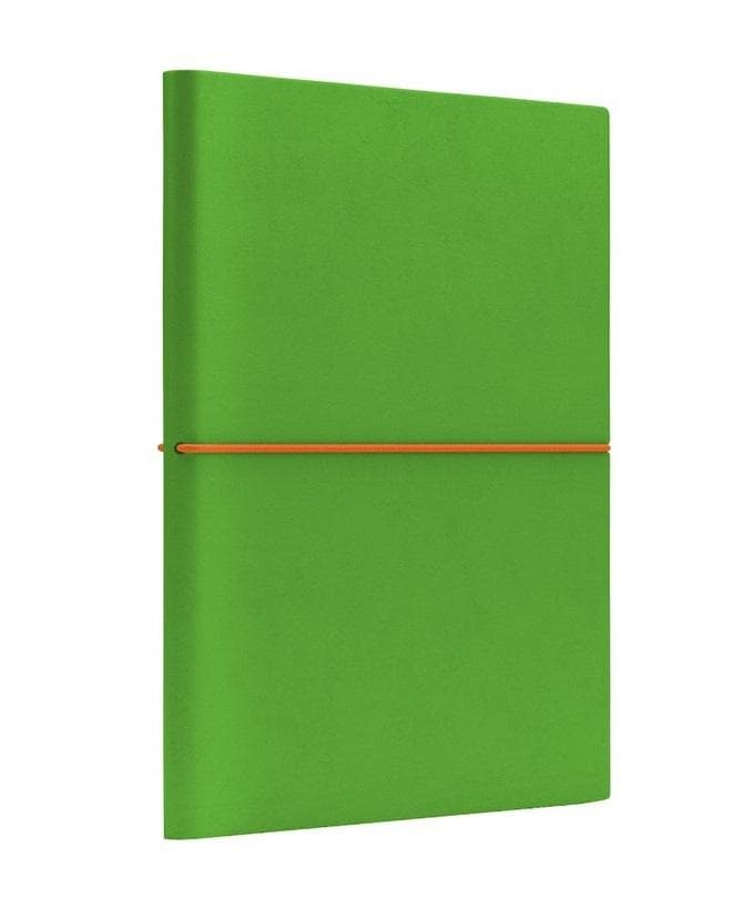 Notatnik B6 w kratkę Fun S jasnozielono-pomarańczowy 125x170 mm