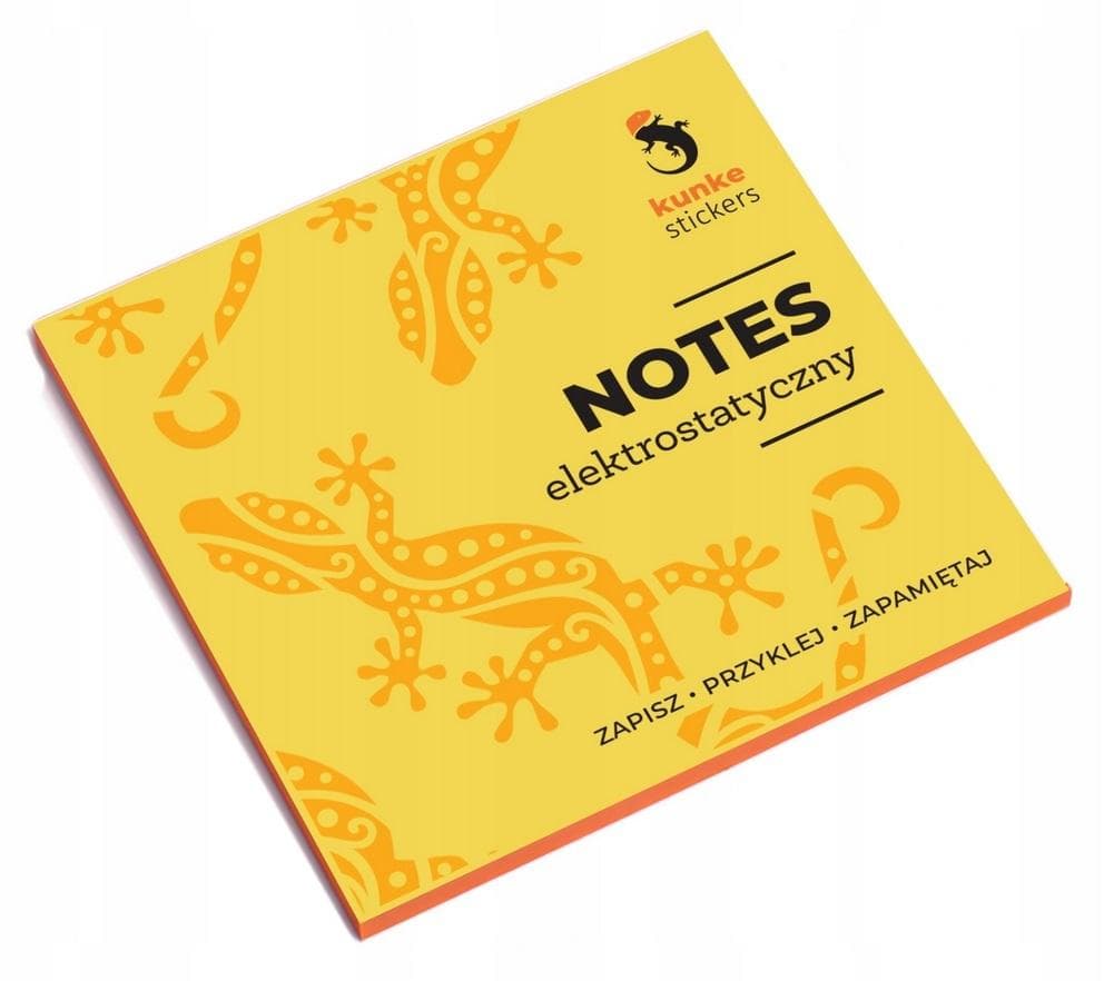 Elektrostatyczny notes żółty 7 x 9,8 cm