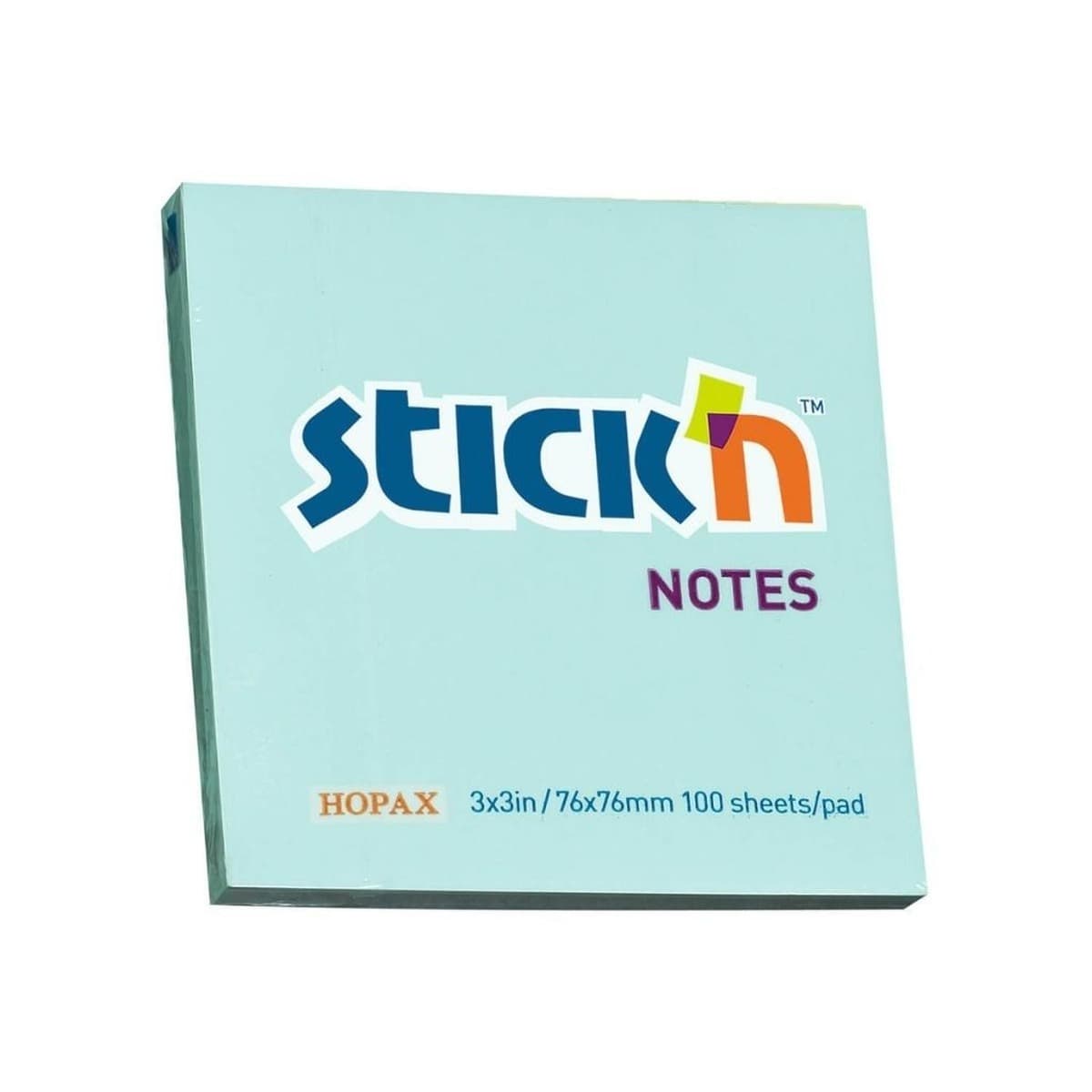 Notes samoprzylepny 76x76 mm niebieski pastelowy 100 kartek