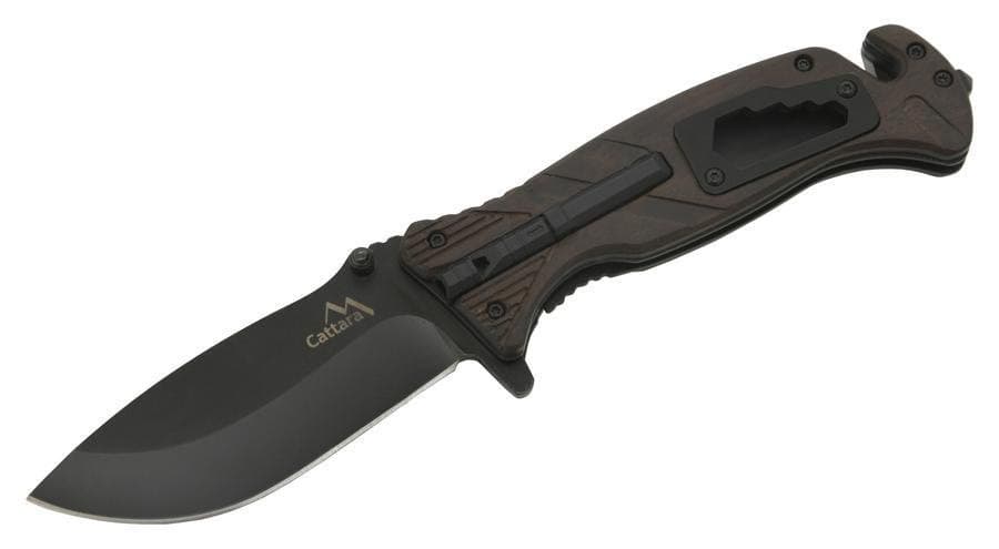 Nóż Cattara BLACK BLADE składany z blokadą 21,7 cm