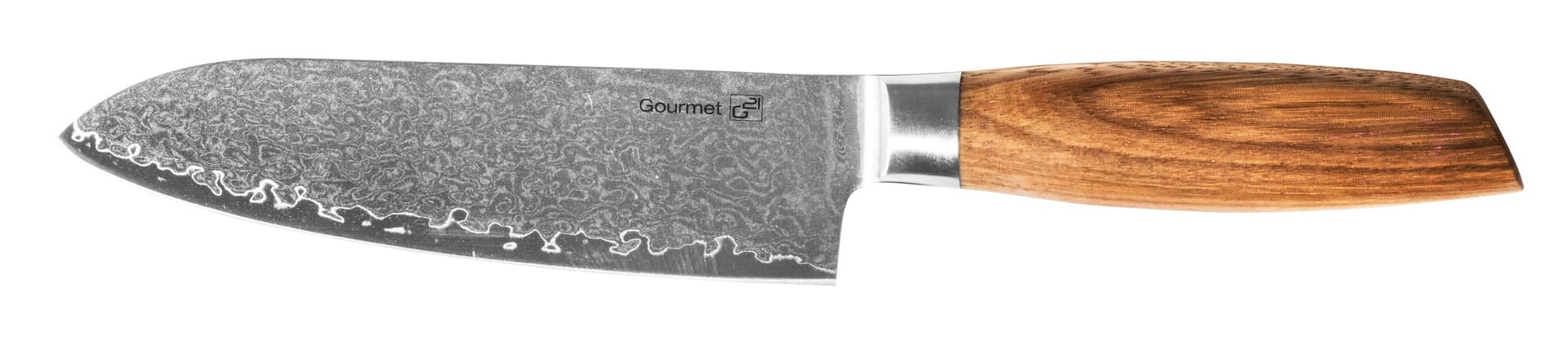 Nóż G21 Gourmet Damascus 17 cm, Santoku, rękojeść zebrawood