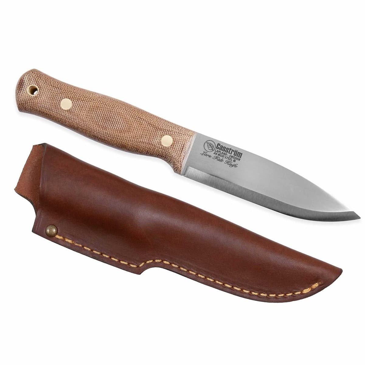 Nóż Lars Fält Canvas Micarta A8 skórzane etui