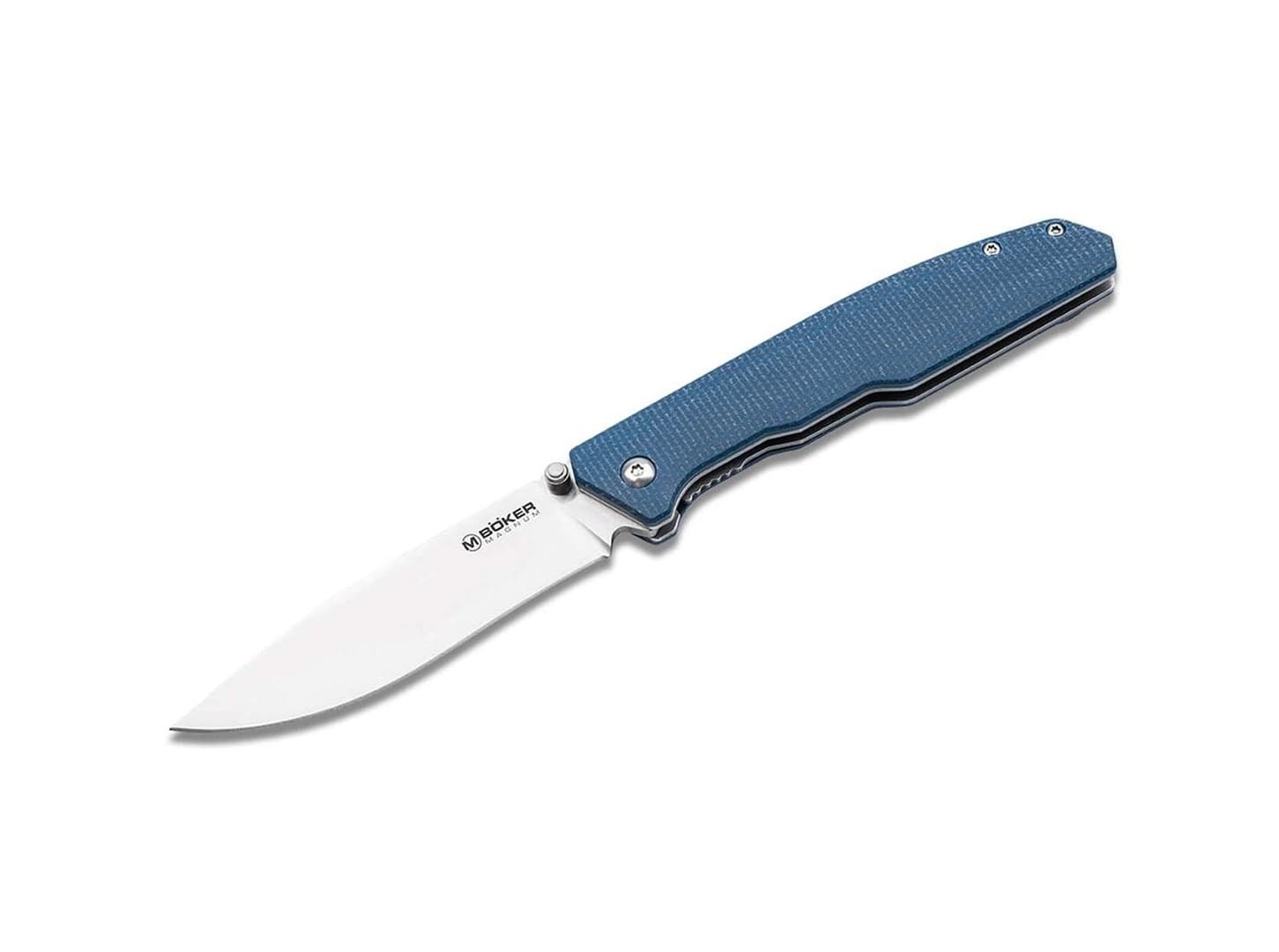 Nóż Magnum Deep Blue Canvas z automatycznym otwieraniem