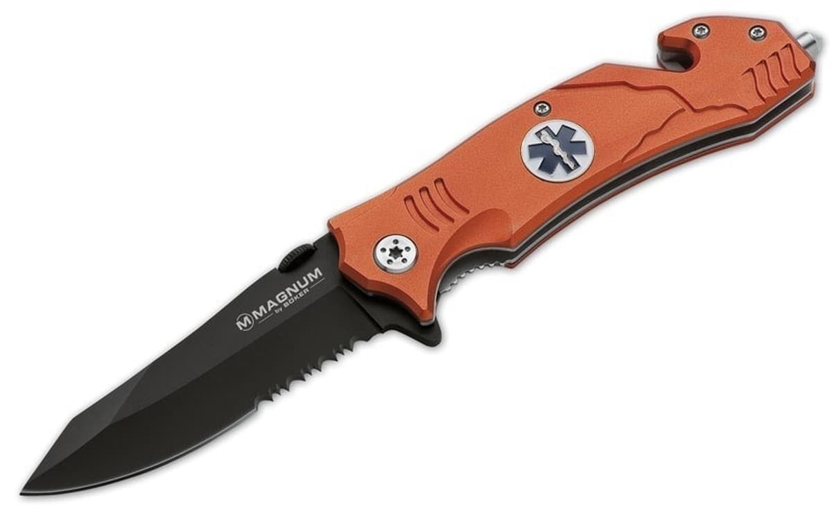 Nóż ratowniczy Magnum Ems Rescue z ostrzem segmentowym