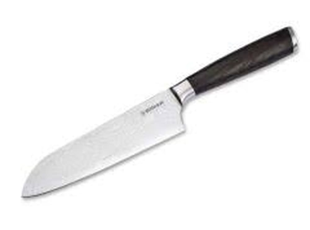 Nóż Santoku Böker Solingen Meisterklinge Damast