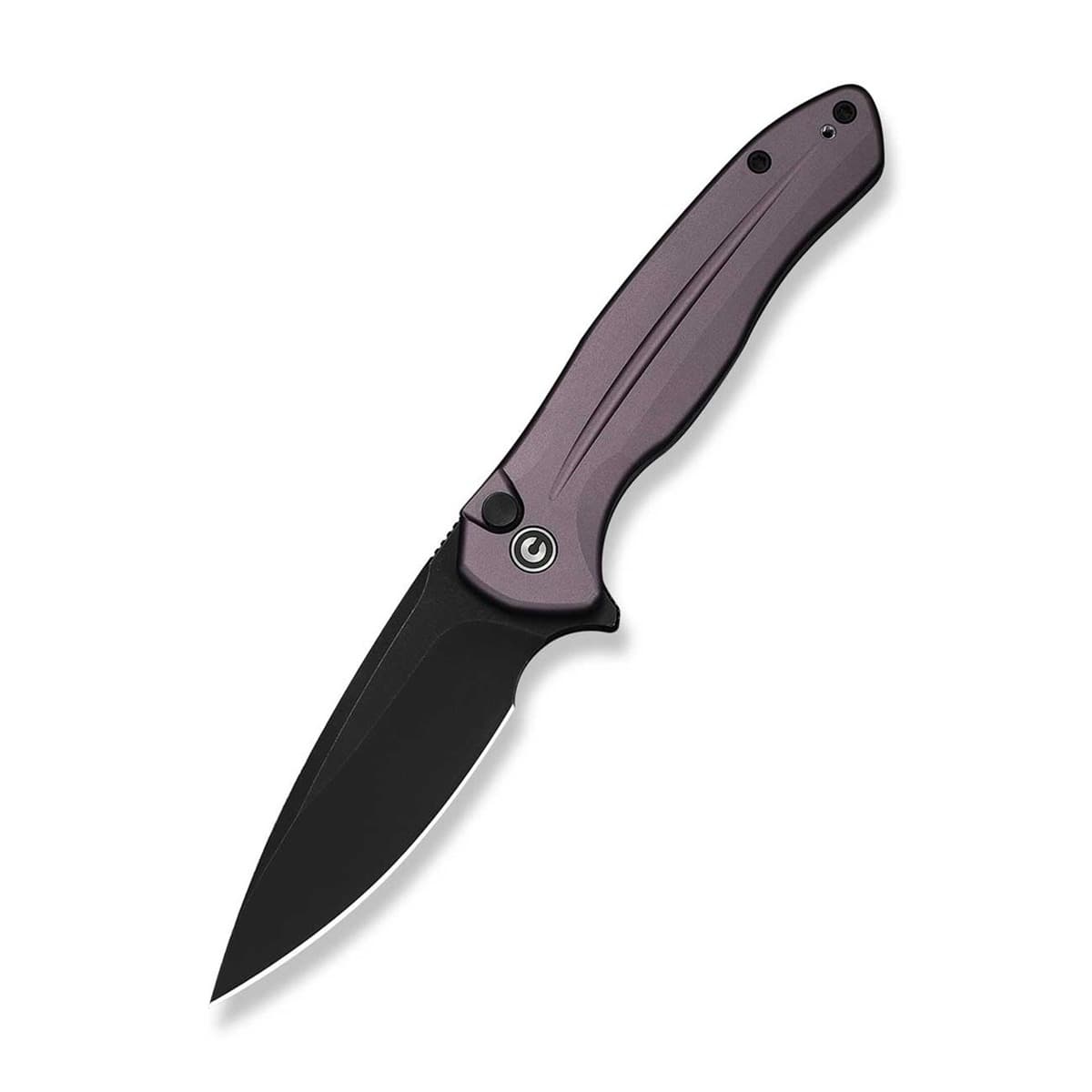 Nóż składany CIVIVI Button Lock Kitefin Purple Alu, ostrze 14C28N