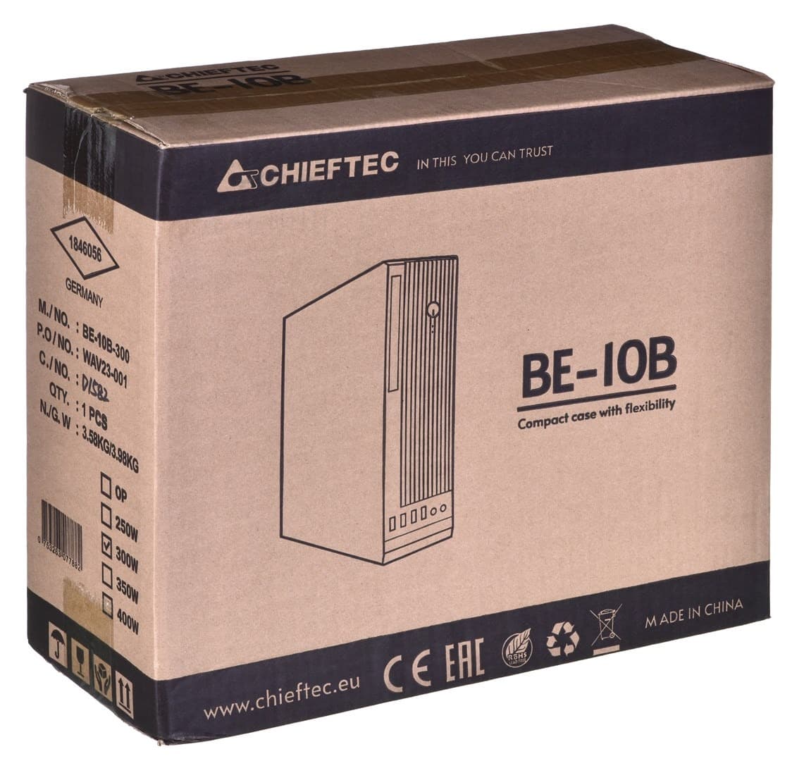 Obudowa komputerowa Chieftec BE-10B-300 Micro ATX Mini Tower Czarna