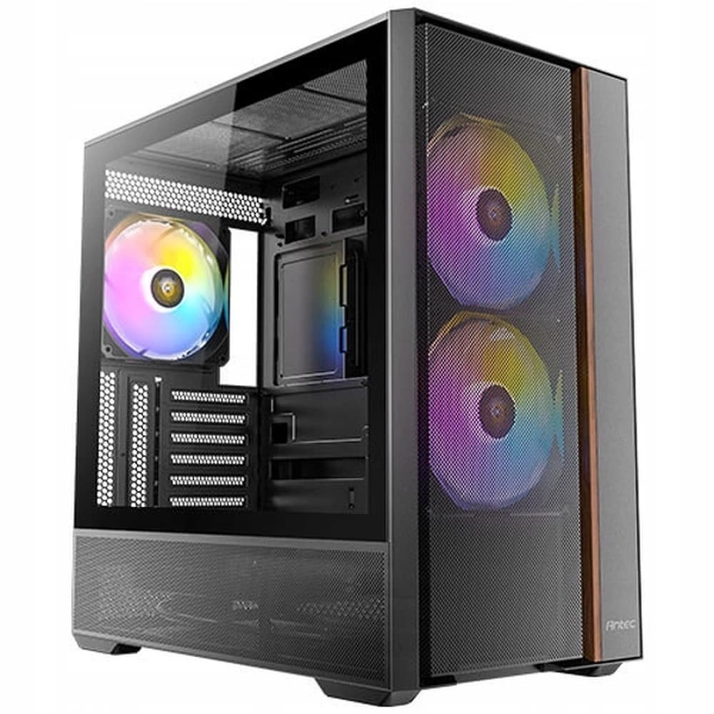 Obudowa Midi Tower Antec FLUX z tyłu ATX/M-ATX/M-ITX czarna