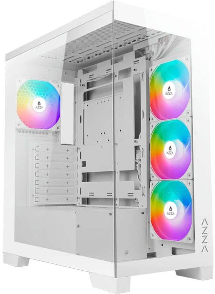 Obudowa PC AZZA Cove 570W Midi Tower, Biała, z USB 2/3 Type-C