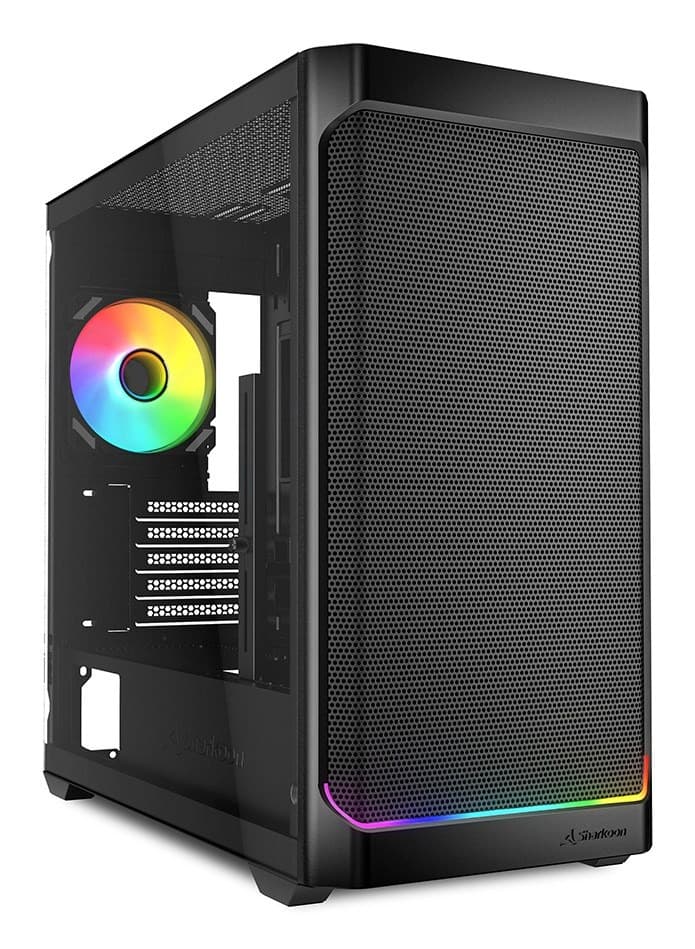 Sharkoon Obudowa Micro-ATX RGB Panel Boczne Szkło
