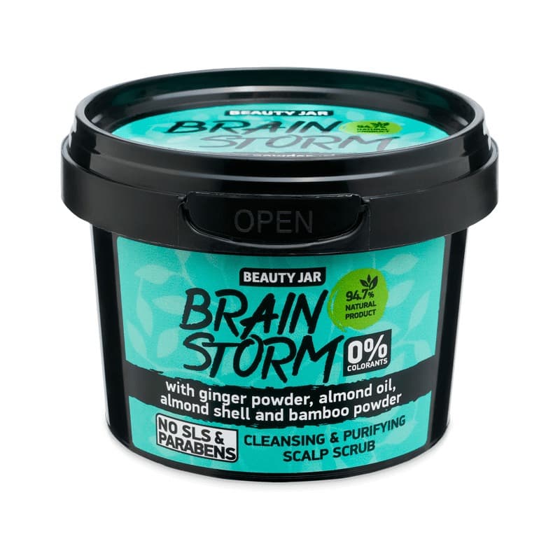 Oczyszczający peeling do skóry głowy Beauty Jar Brain Storm Cleansing & Purifying Scalp Scrub (100 g)