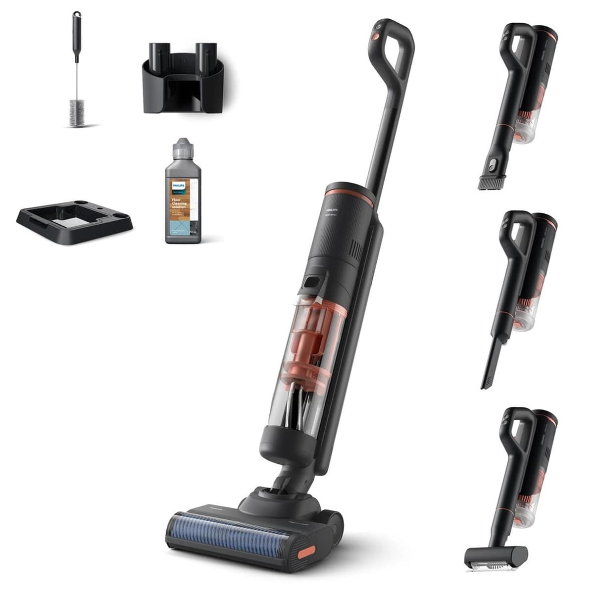 Odkurzacz pionowy PHILIPS Seria 6000 XW6264/11 - bezprzewodowy, mopowanie, szary