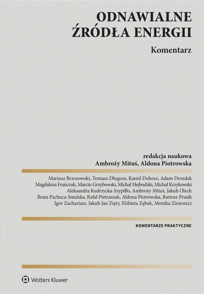 Odnawialne źródła energii Komentarz praca zbiorowa