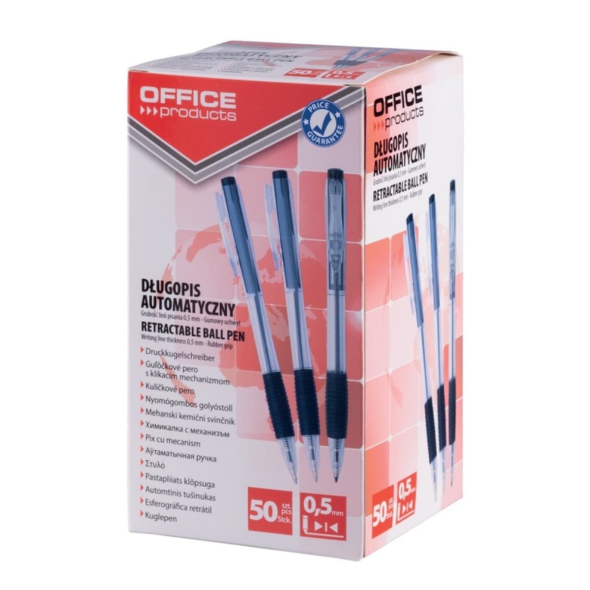 Office Products Paczka długopisów czarnych 1.0mm