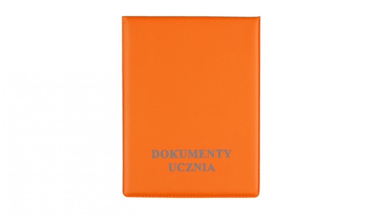 Okładka na dokumenty ucznia pionowa pomarańczowa folia PVC New Colours Biurfol