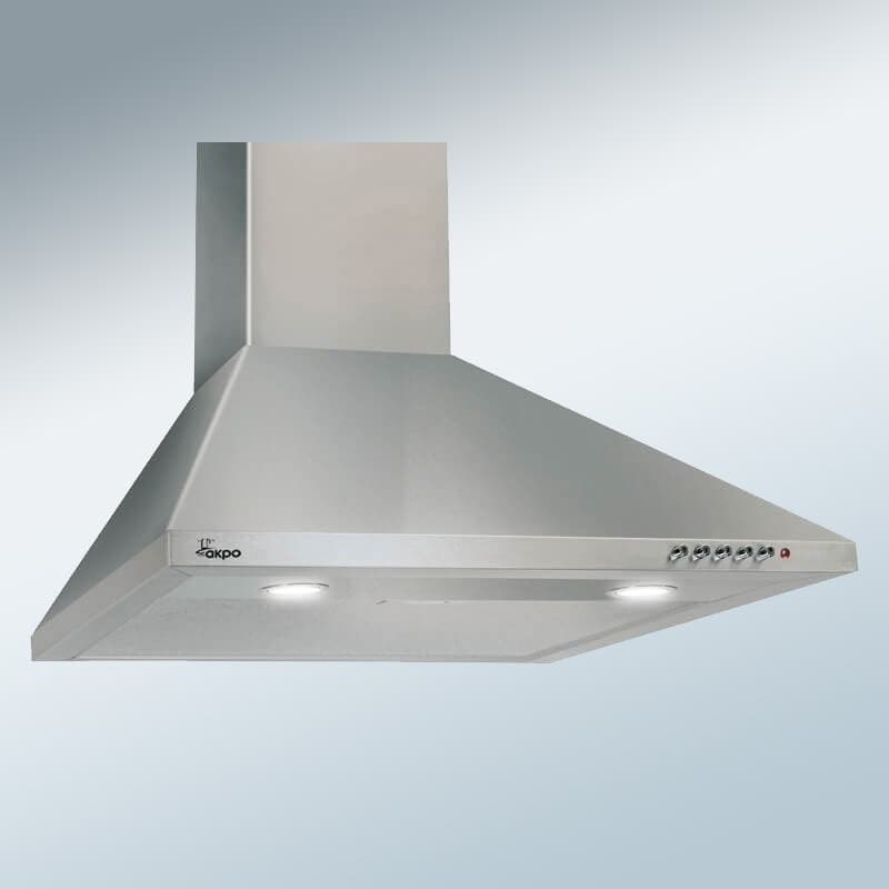 Okap kominowy srebrny 60 cm do kuchni