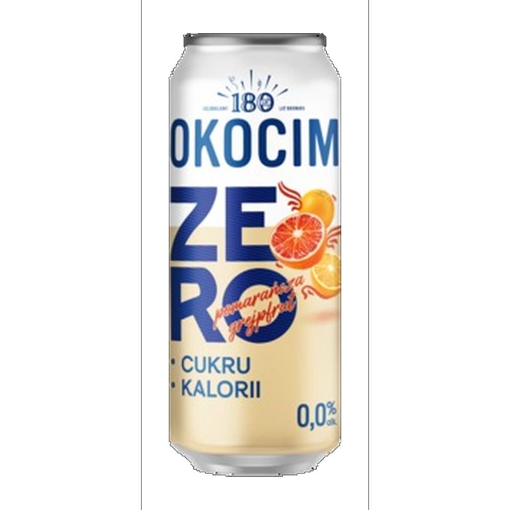 Okocim 0% Pomarańcza Grejpfrut napój piwny bezalkoholowy 500 ml