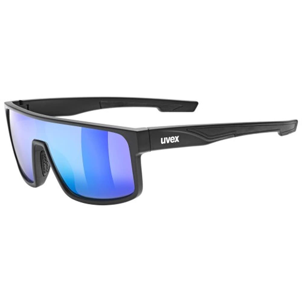 Okulary przeciwsłoneczne Uvex LGL 51 - czarny mat / zielone lustro
