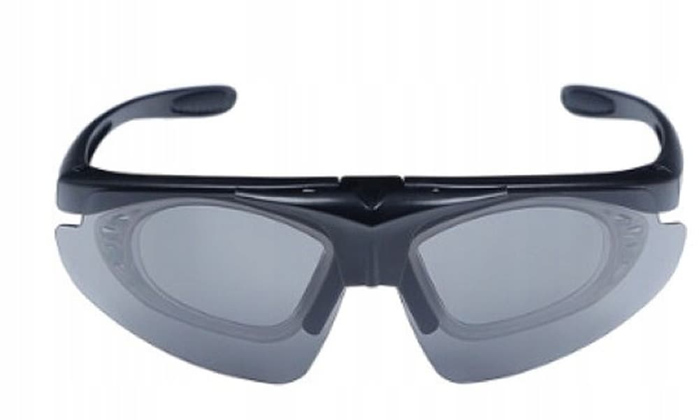 Okulary strzeleckie Wosport z 3 wizjerami i paskiem